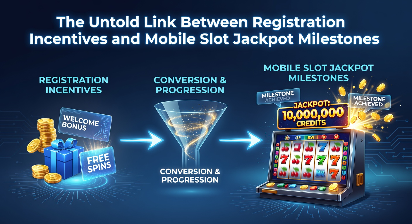 Grafische Darstellung von Registrierungsanreizen und mobilen Slot-Jackpot-Meilensteinen